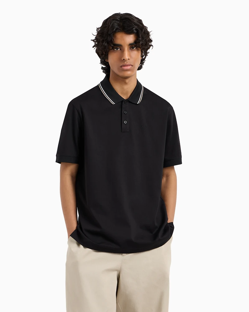 Regular fit polo shirt mercerised cotton