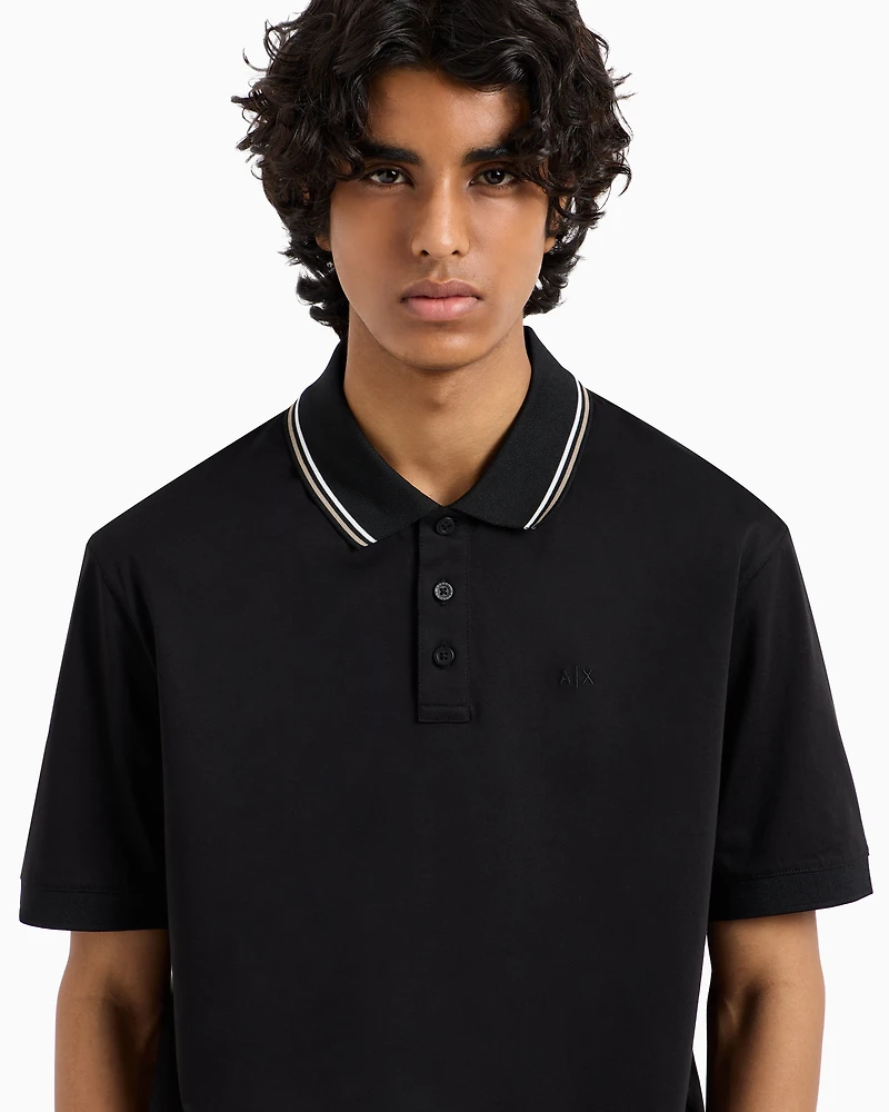 Regular fit polo shirt mercerised cotton