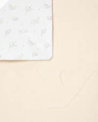 Emporio Armani - Funny winter soft bear fabric double-sided blanket, Unisex Junior, Beige, Size: TU