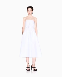 Linen and cotton longuette dress