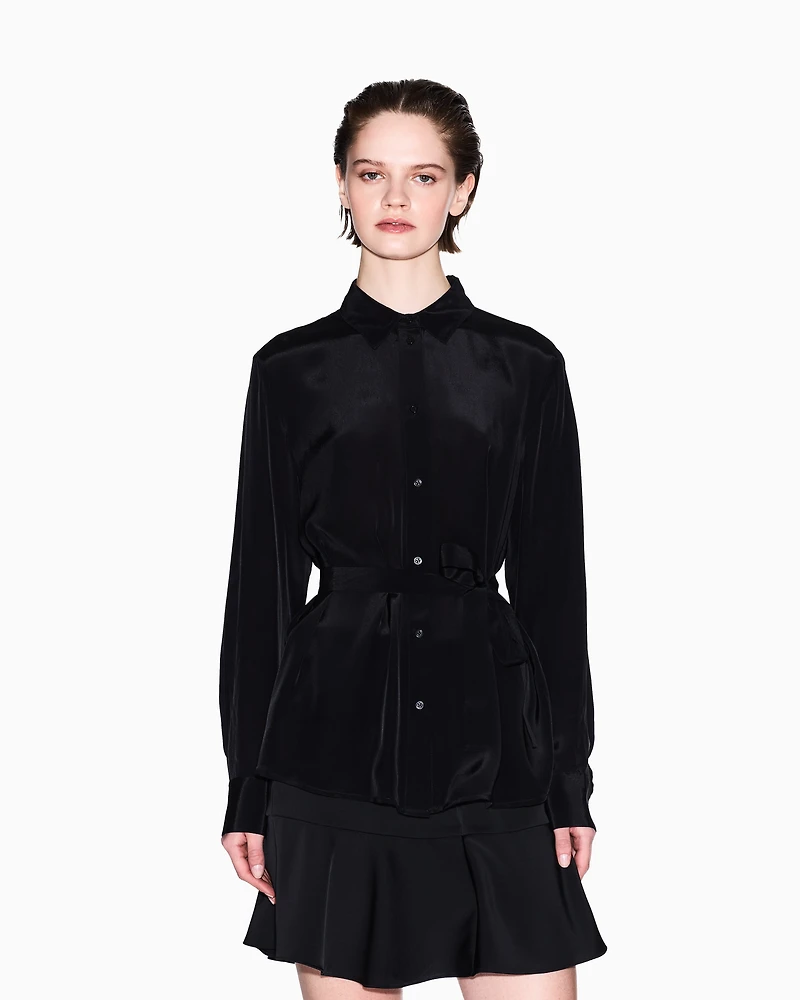 Viscose shirt with bow