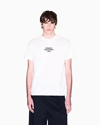 Armani Exchange - Regular fit T-shirt with logo lettering, Man, White, Size: