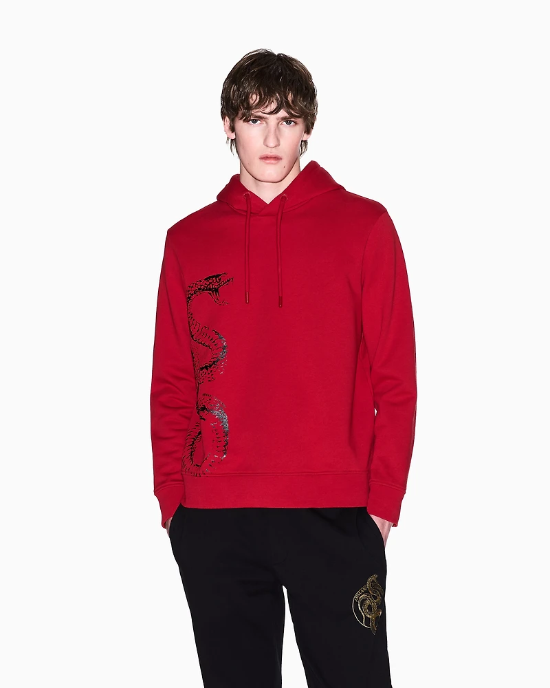 Hoodie with maxi print