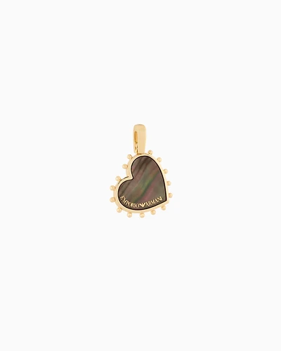Emporio Armani - Emporio Armani Gold-Tone Mother-of-Pearl Charm, Woman, Multicoloured, Size: TU