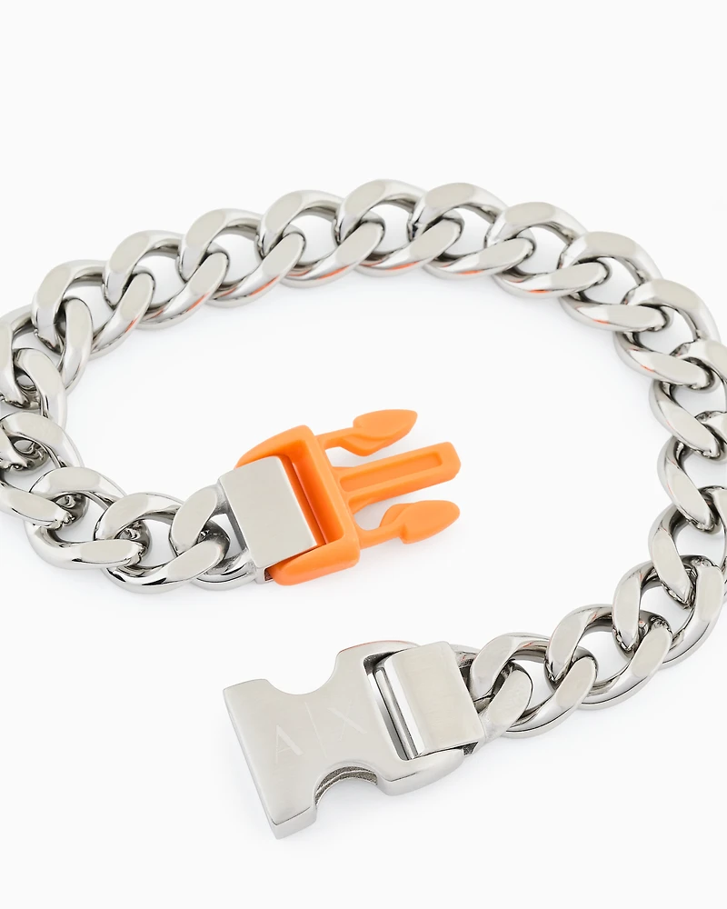Armani Exchange -  Stainless Steel Chain Bracelet, Man, Multicoloured, Size: TU