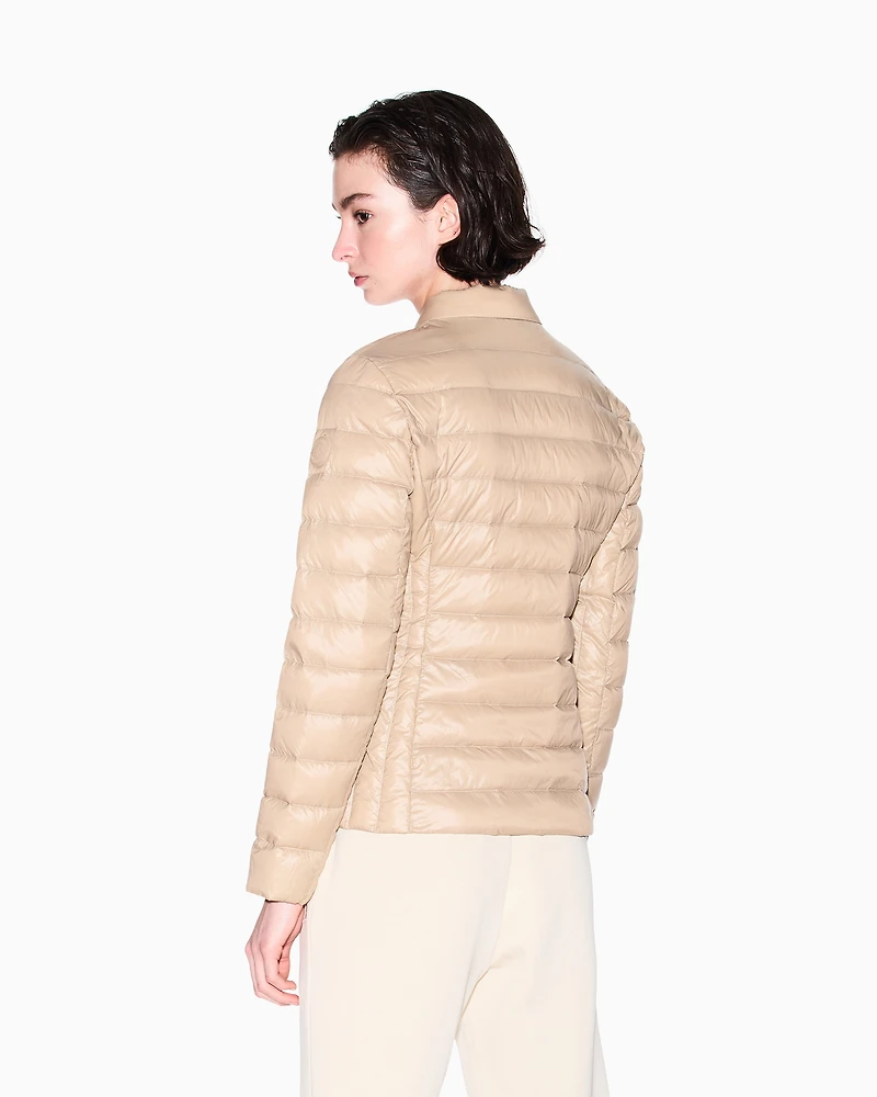 Armani Exchange - Shiny fabric down jacket, Woman, Camel, Size: M