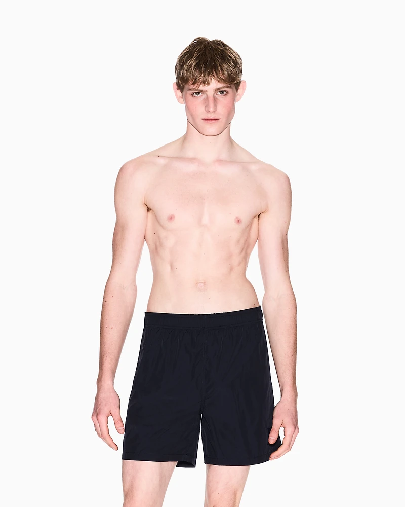 Armani Exchange - ICON PROJECT BOXER SWIM TRUNKS, Man, Navy Blue, Size:
