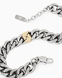 Emporio Armani - Emporio Armani Two-Tone Stainless Steel Chain Bracelet, Man, Multicoloured, Size: TU
