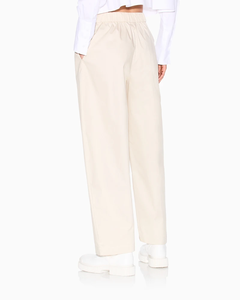 Oval leg cotton trousers