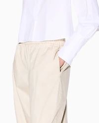 Oval leg cotton trousers