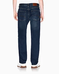 J88 relaxed straight jeans stone washed cotton denim
