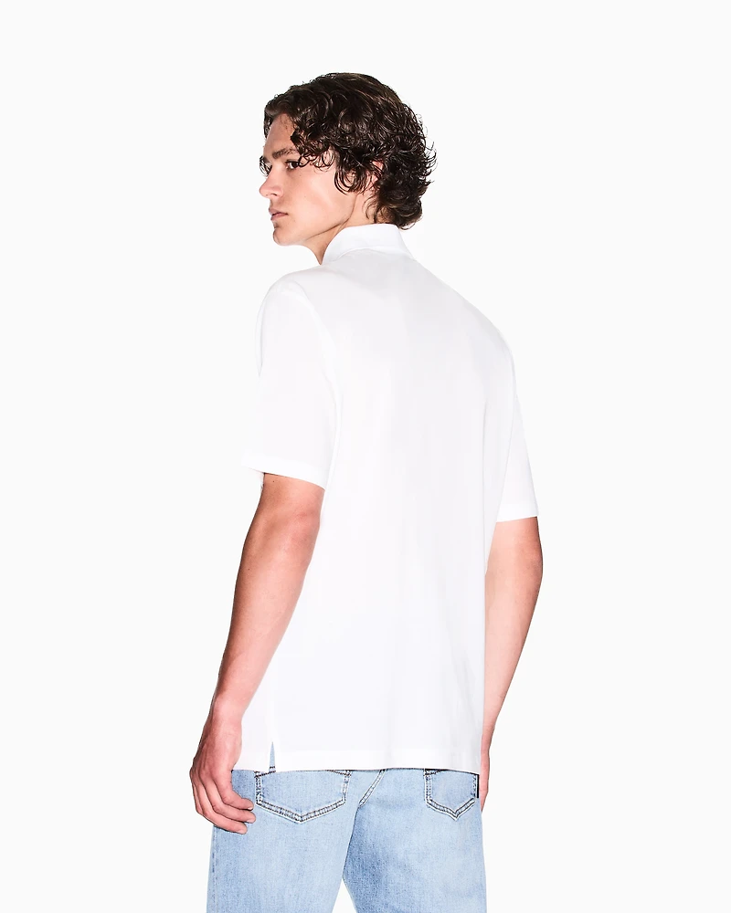 Regular fit mercerised cotton polo