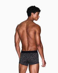 Stretch fabric boxer shorts with allover logo