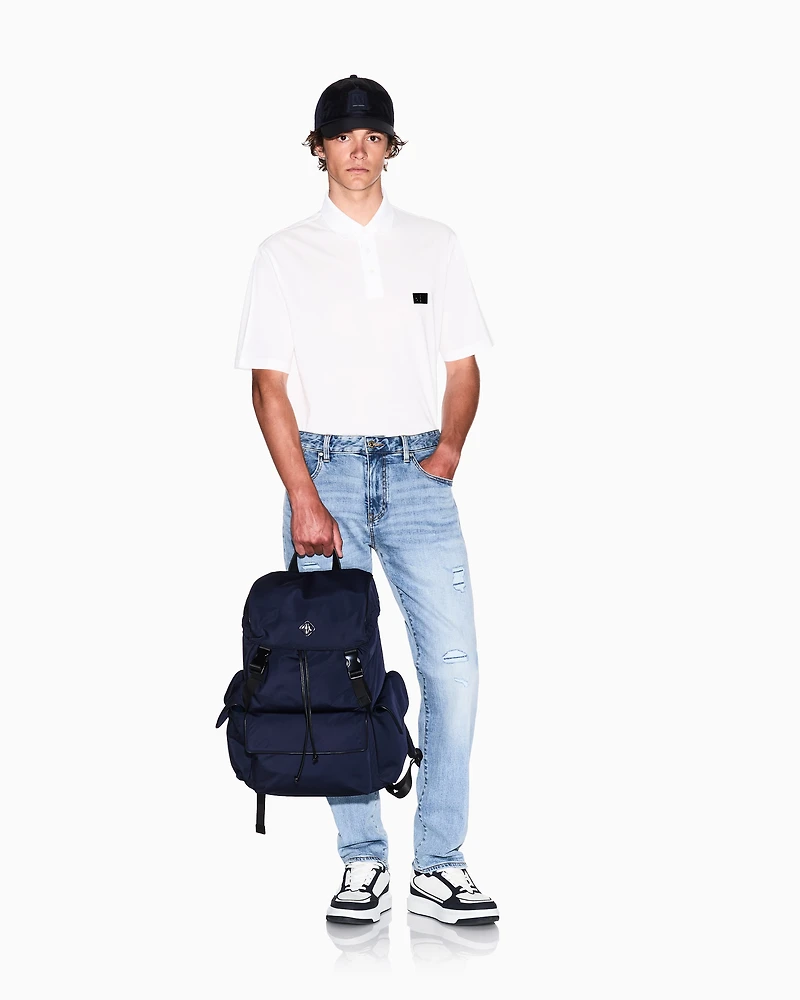 Regular fit mercerised cotton polo