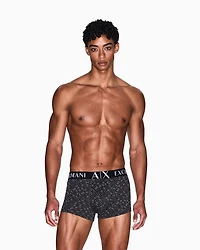 Stretch fabric boxer shorts with allover logo