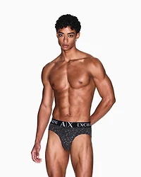 Briefs stretch fabric with allover logo