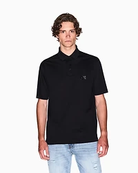 Regular fit mercerised cotton polo