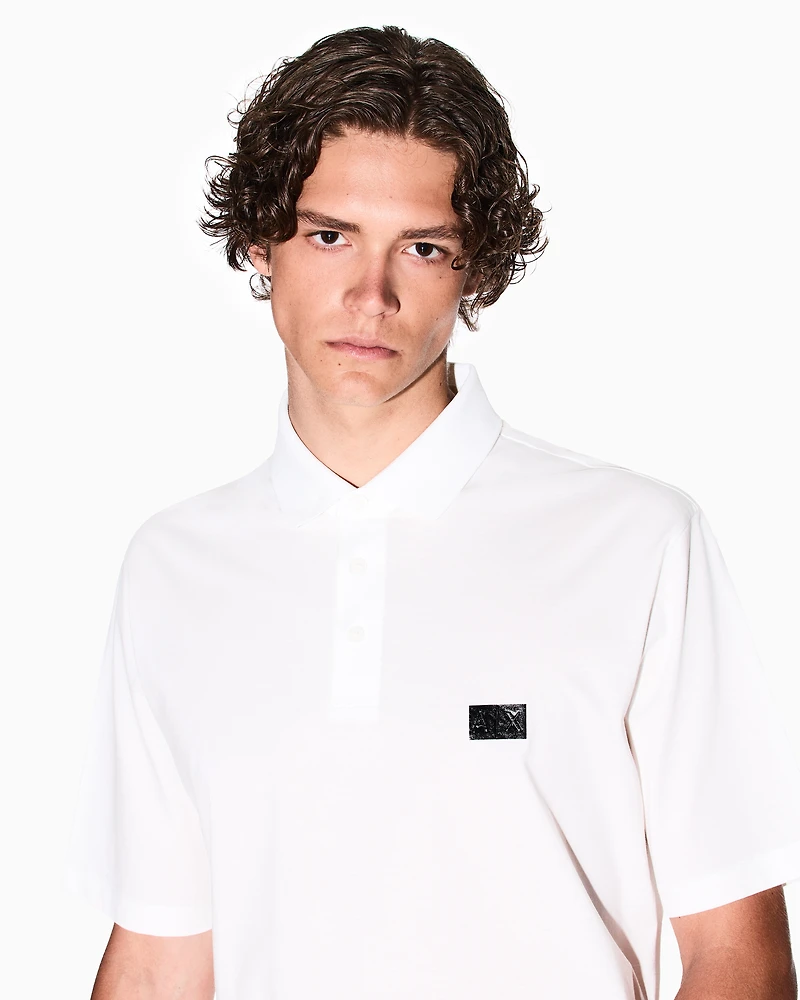Regular fit mercerised cotton polo