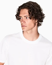 Regular fit mercerised cotton T-shirt