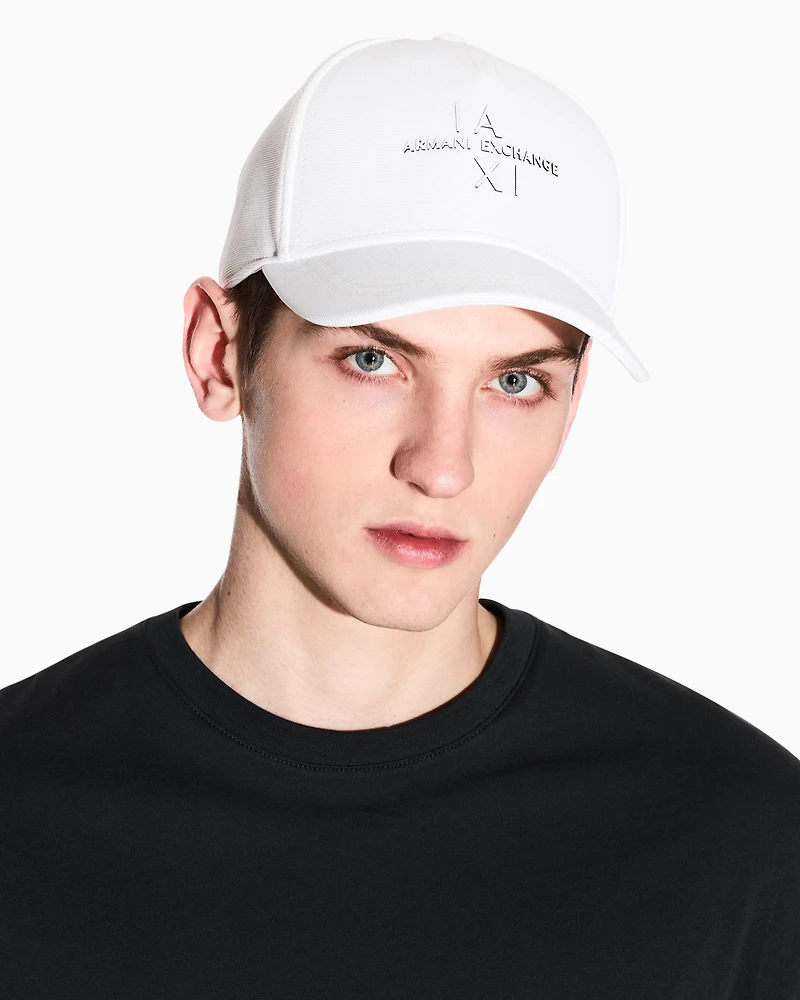Armani Exchange - Cap with visor and logo, Man, White, Size: S/M
