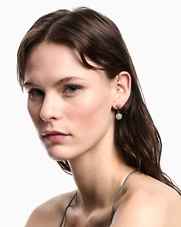 Emporio Armani - Emporio Armani Green Aventurine Jacket Earrings, Woman, Multicoloured, Size: TU