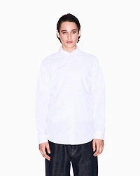 Regular fit cotton jacquard shirt