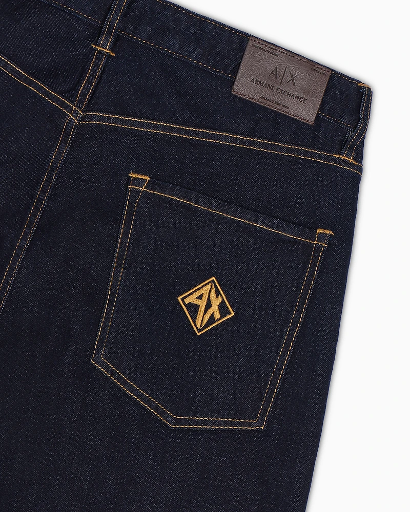 J82 loose tapered jeans cotton denim
