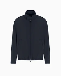 Emporio Armani - Nylon seersucker blouson, Man, Navy Blue, Size: