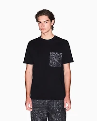 Regular fit T-shirt with patterned pocket