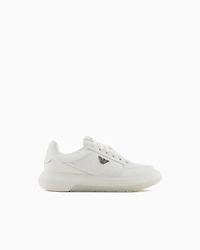 Emporio Armani - Regenerated Saffiano sneakers, Man, White, Size: