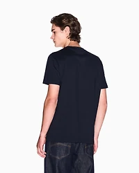 Armani Exchange - Regular fit T-shirt with logo lettering, Man, Navy Blue, Size: