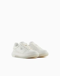 Emporio Armani - Regenerated Saffiano sneakers, Man, White, Size: