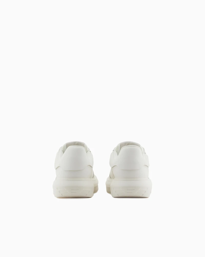 Emporio Armani - Regenerated Saffiano sneakers, Man, White, Size:
