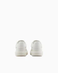 Emporio Armani - Regenerated Saffiano sneakers, Man, White, Size: