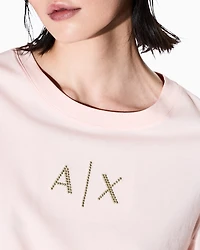 Cropped T-shirt with logo profile