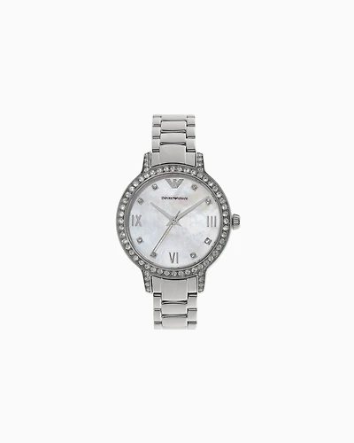 Emporio Armani -  Three-Hand Stainless Steel Watch, Woman, Multicoloured, Size: TU
