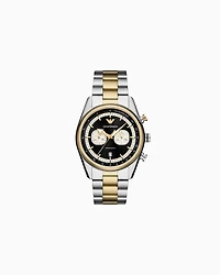 Emporio Armani -  Chronograph Two-Tone Stainless Steel Watch, Man, Multicoloured, Size: TU