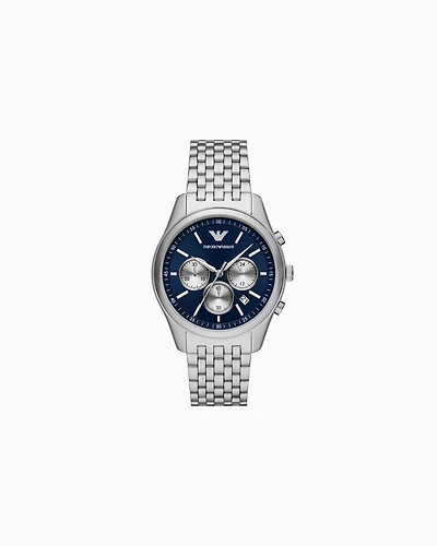 Emporio Armani - Chronograph Stainless Steel Watch, Man, Multicoloured, Size: TU