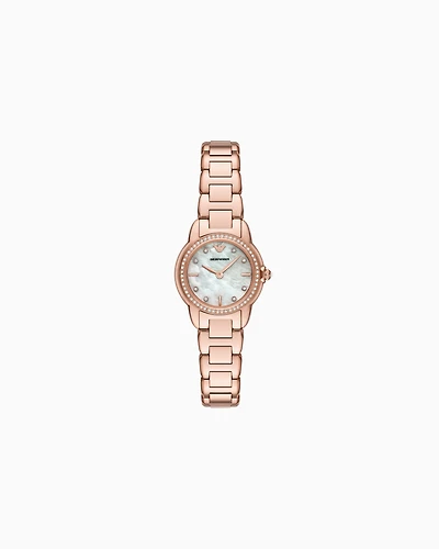 Emporio Armani -  Two-Hand Rose Gold-Tone Stainless Steel Watch, Woman, Multicoloured, Size: TU