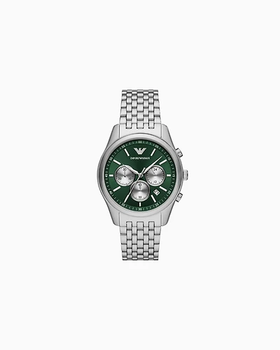 Emporio Armani - Chronograph Stainless Steel Watch, Man, Multicoloured, Size: TU