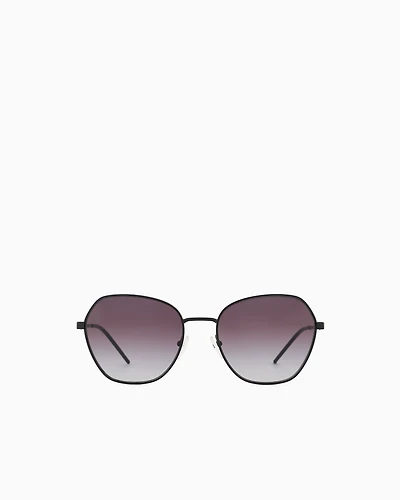 Emporio Armani - Women’s irregular-shaped sunglasses, Woman, Black, Size: 55L