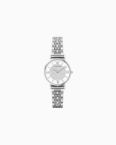 Emporio Armani - Women's Two-Hand Stainless Steel Watch, Woman, Multicoloured, Size: TU