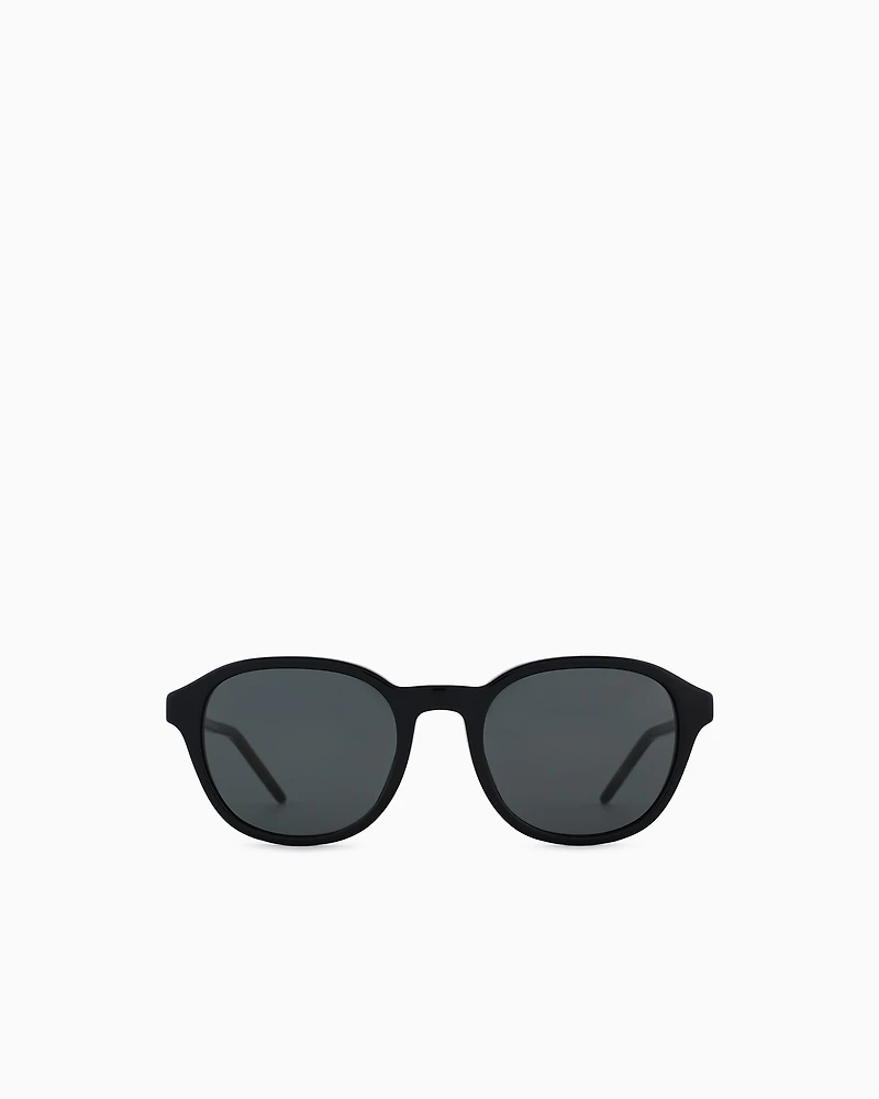 Emporio Armani - Men’s panto sunglasses, Man, Black, Size: 51L