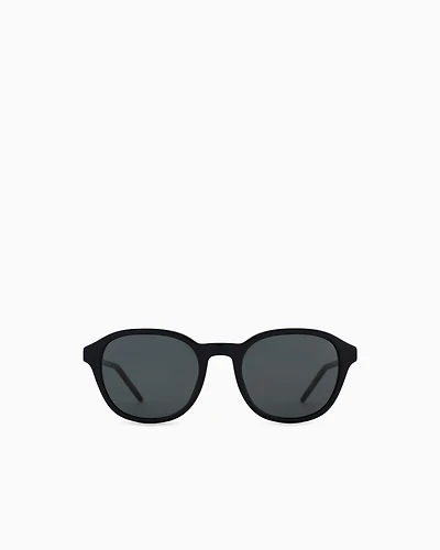 Emporio Armani - Men’s panto sunglasses, Man, Black, Size: 51L