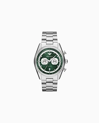 Emporio Armani -  Chronograph Stainless Steel Watch, Man, Multicoloured, Size: TU
