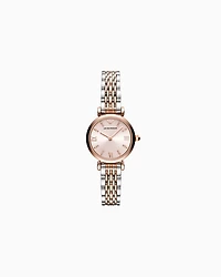 Emporio Armani - Women's Two-Hand Two-Tone Stainless Steel Watch, Woman, Multicoloured, Size: TU