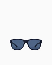 Emporio Armani - Men’s square sunglasses, Man, Blue, Size: 56L