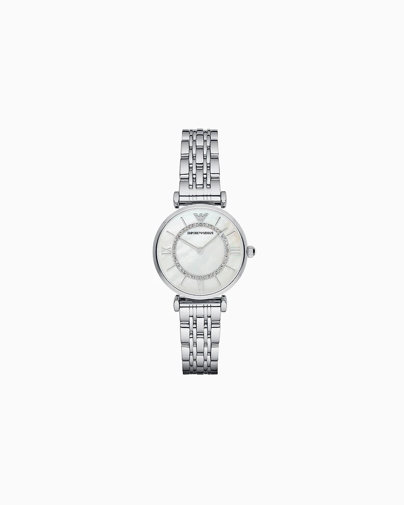 Emporio Armani - Women's Two-Hand Stainless Steel Watch, Woman, Multicoloured, Size: TU