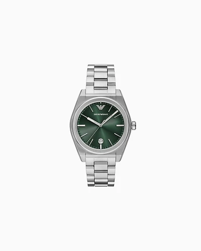 Emporio Armani -  Three-Hand Date Stainless Steel Watch, Man, Multicoloured, Size: TU