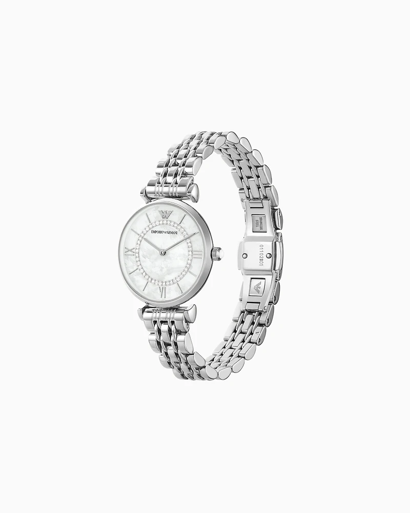 Emporio Armani - Women's Two-Hand Stainless Steel Watch, Woman, Multicoloured, Size: TU